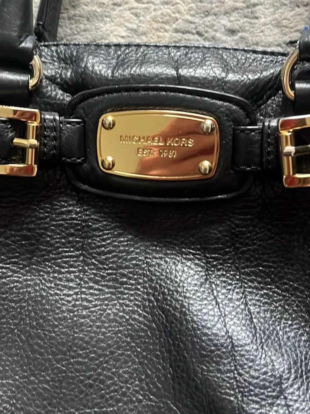 Michael Kors black leather bag